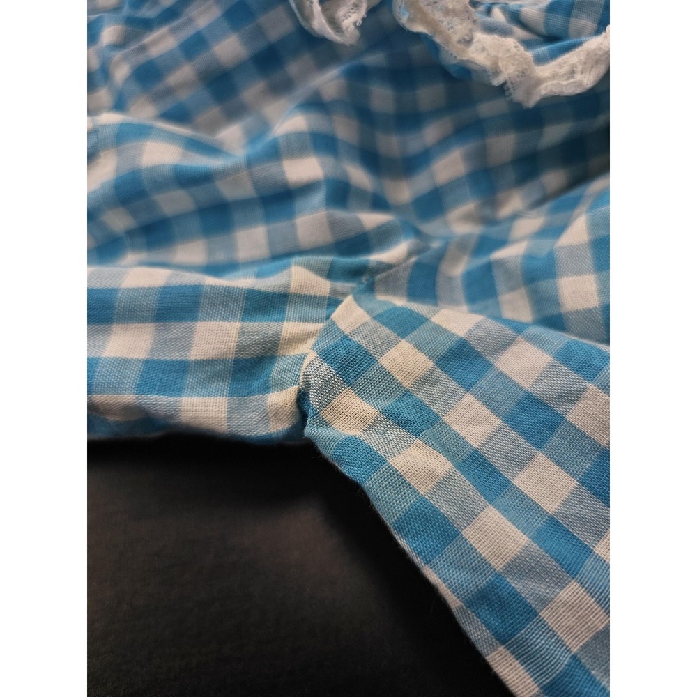Vintage Cottagecore Gingham Blue Dress 60s / 70s Dorotyh Wizard of‎ Oz Style - Picture 6 of 13